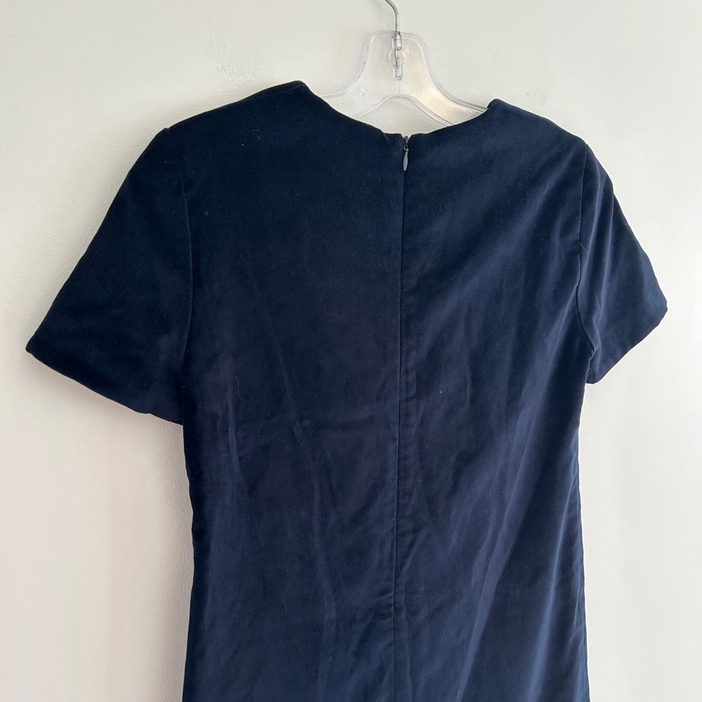 BEC + BRIDGE Velvet Mini Dress Navy Blue Size 2 Short Sleeve - Picture 8 of 11